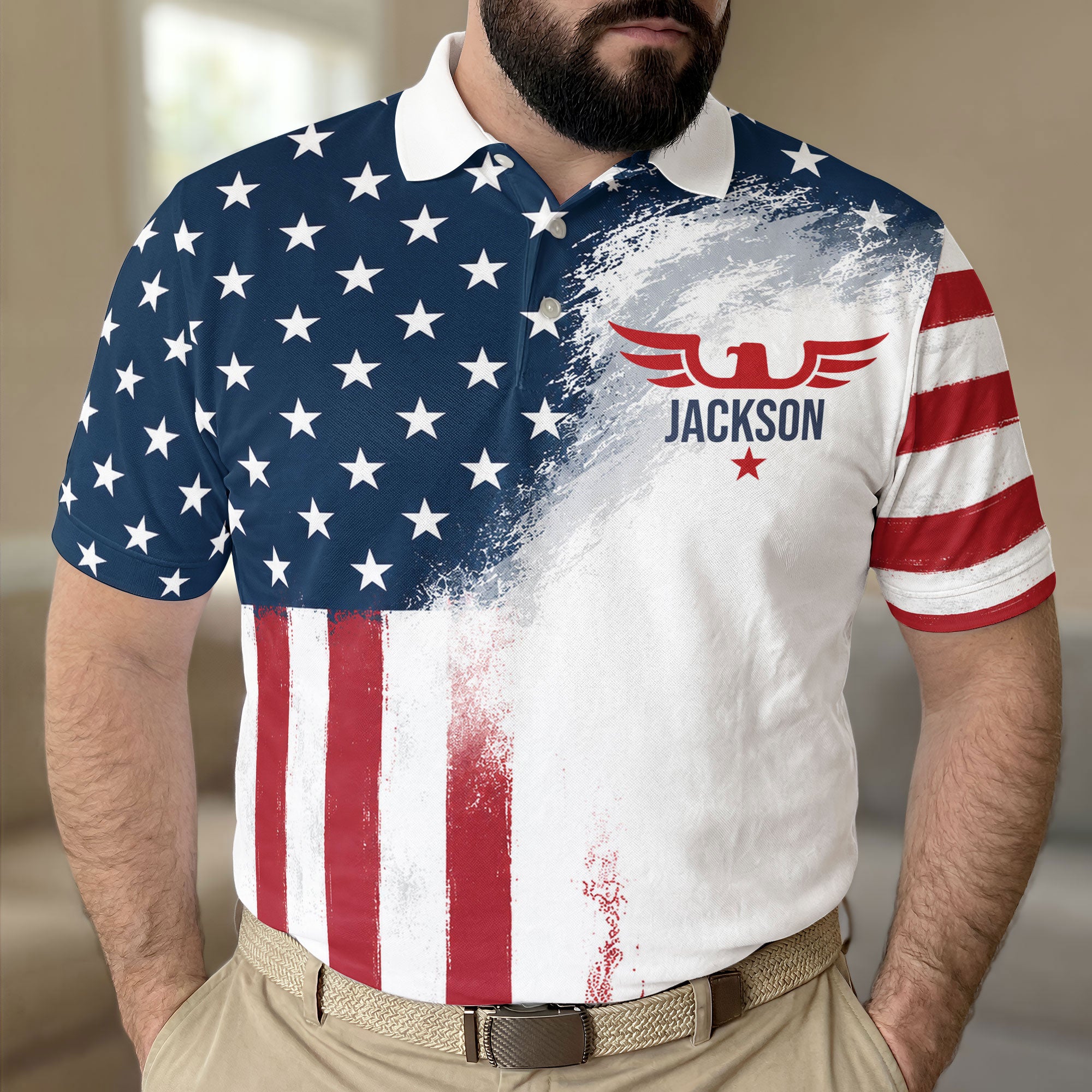Custom-Monogram,-American-Flag,-Usa-250Th-Personalized-Polo-Shirt-1