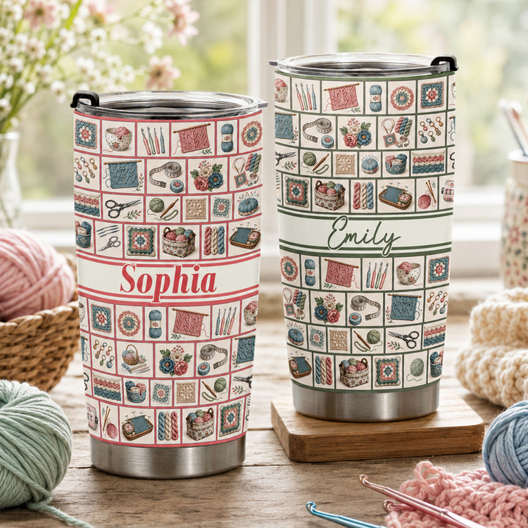 Custom-Monogram,-Name-Gift-For-Knitting,-Crocheting-Lovers-Personalized-Tumbler-1