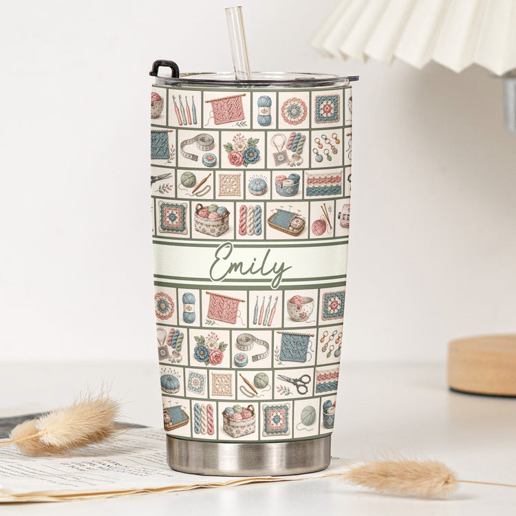Custom-Monogram,-Name-Gift-For-Knitting,-Crocheting-Lovers-Personalized-Tumbler-5