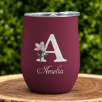 Custom-Mother-Of-Pearl-Effect-Birth-Flower-&-Initial-For-Her,-Daughter,-Coworker--Personalized-Wine-Tumbler-3