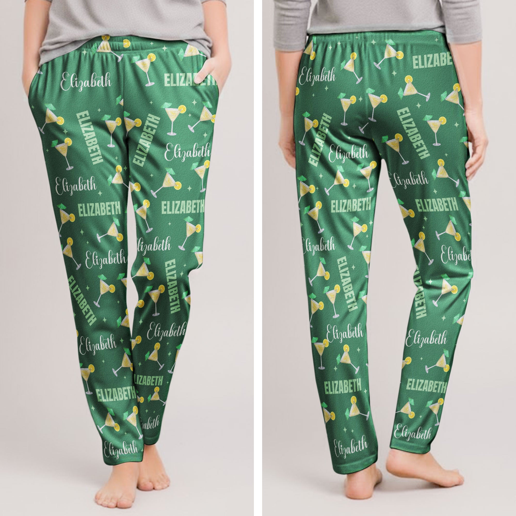 Custom-Name-&-Ahcohol,-Cocktail,-Wine--Personalized-Sweatpants,-Lounge-Pants-2