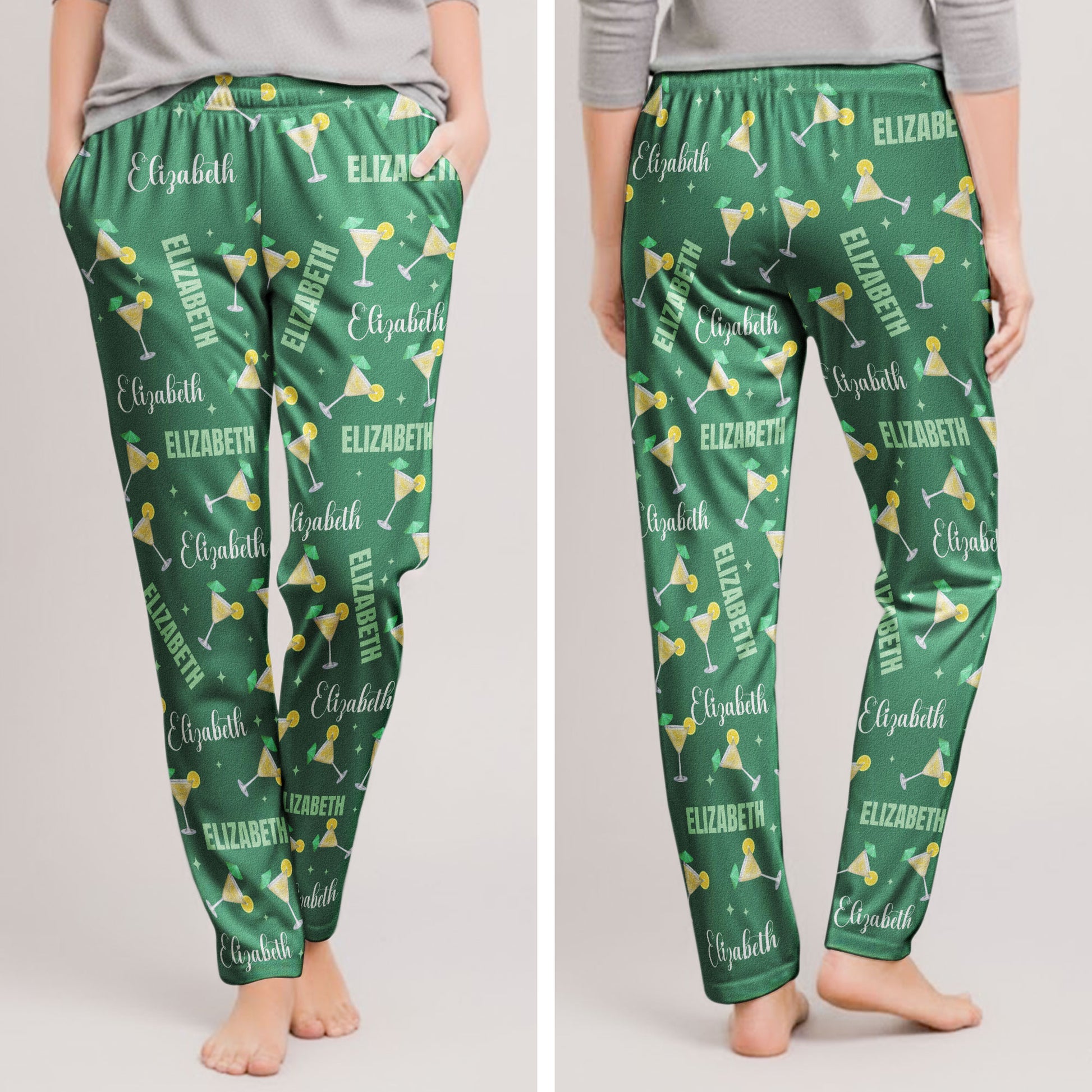 Custom-Name-&-Ahcohol,-Cocktail,-Wine--Personalized-Sweatpants,-Lounge-Pants-2