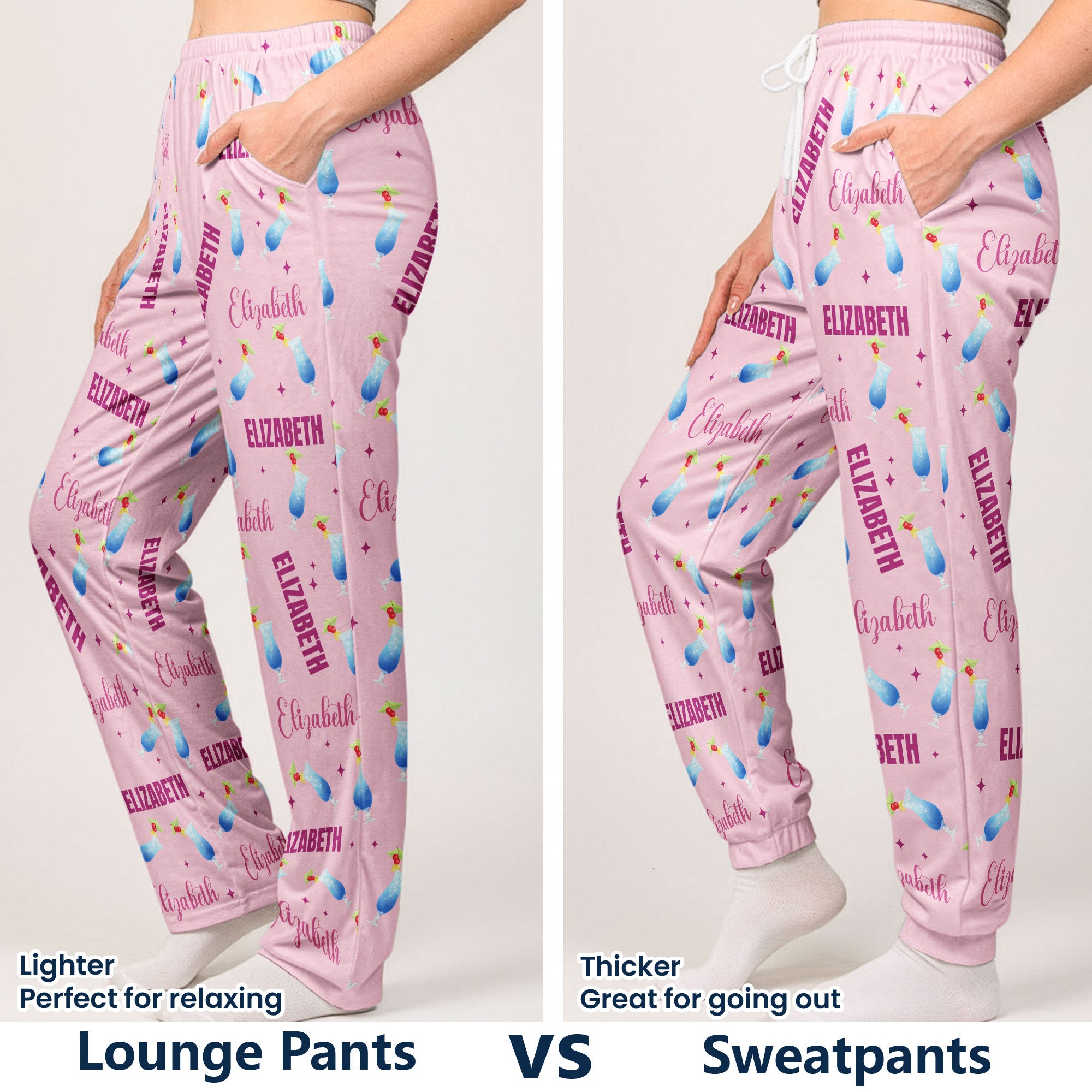 Custom-Name-&-Ahcohol,-Cocktail,-Wine--Personalized-Sweatpants,-Lounge-Pants-4