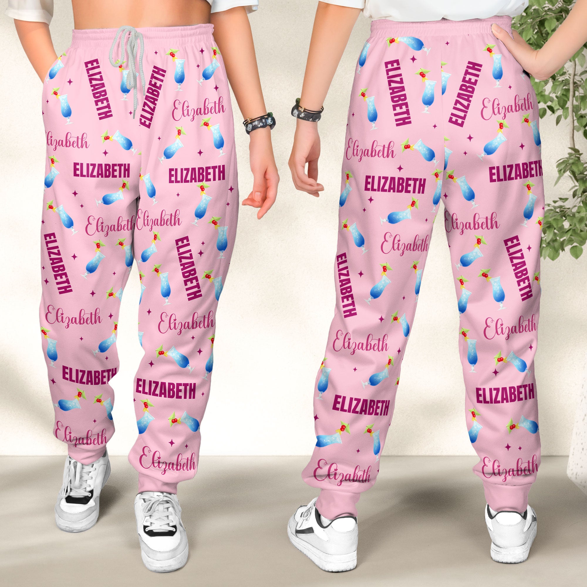 Custom-Name-&-Ahcohol,-Cocktail,-Wine--Personalized-Sweatpants,-Lounge-Pants-7