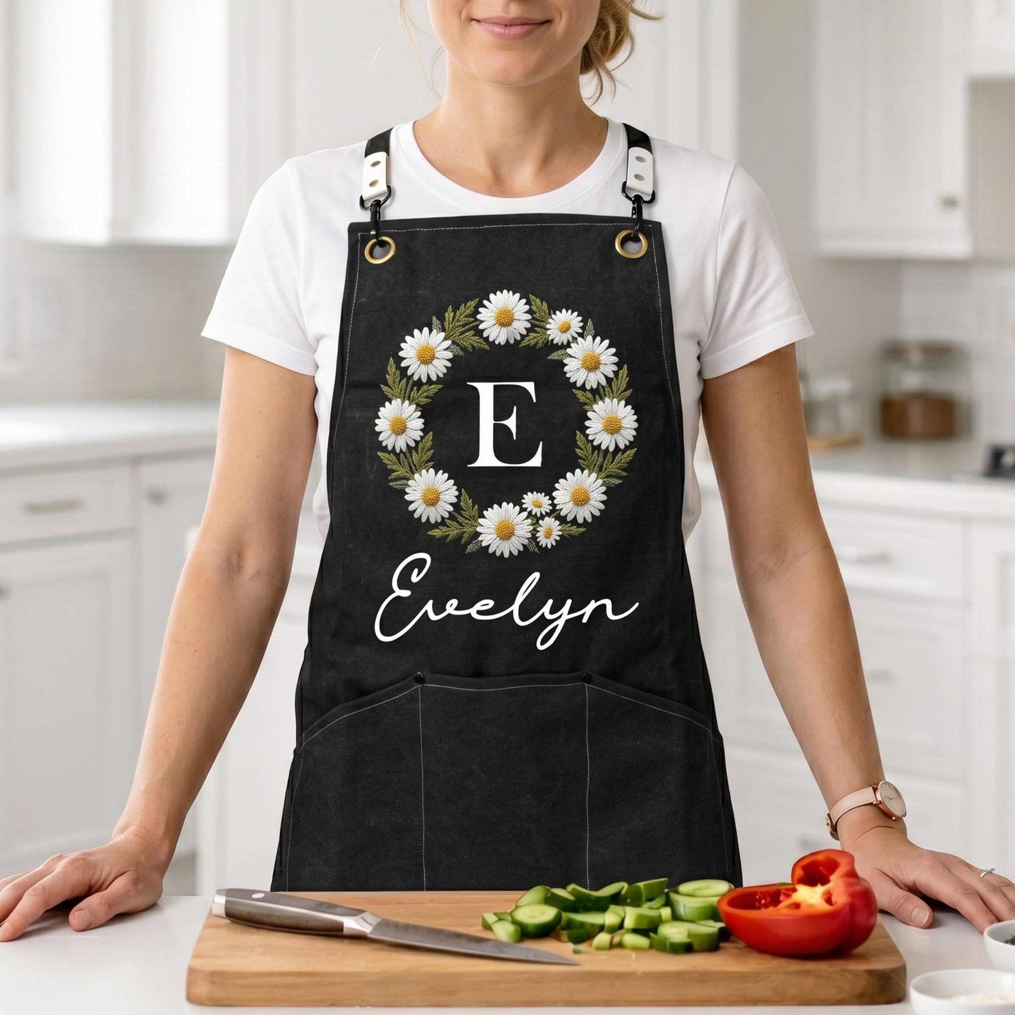 Custom-Name-And-Birth-Flower-Faux-Pattern-Personalized-Apron-2