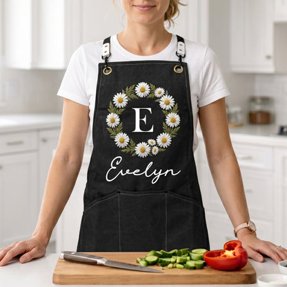 Custom-Name-And-Birth-Flower-Faux-Pattern-Personalized-Apron-2