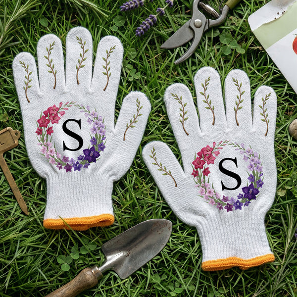 personalized gardening gloves Custom Name And Birth Flower Plant Mom Gift For Her