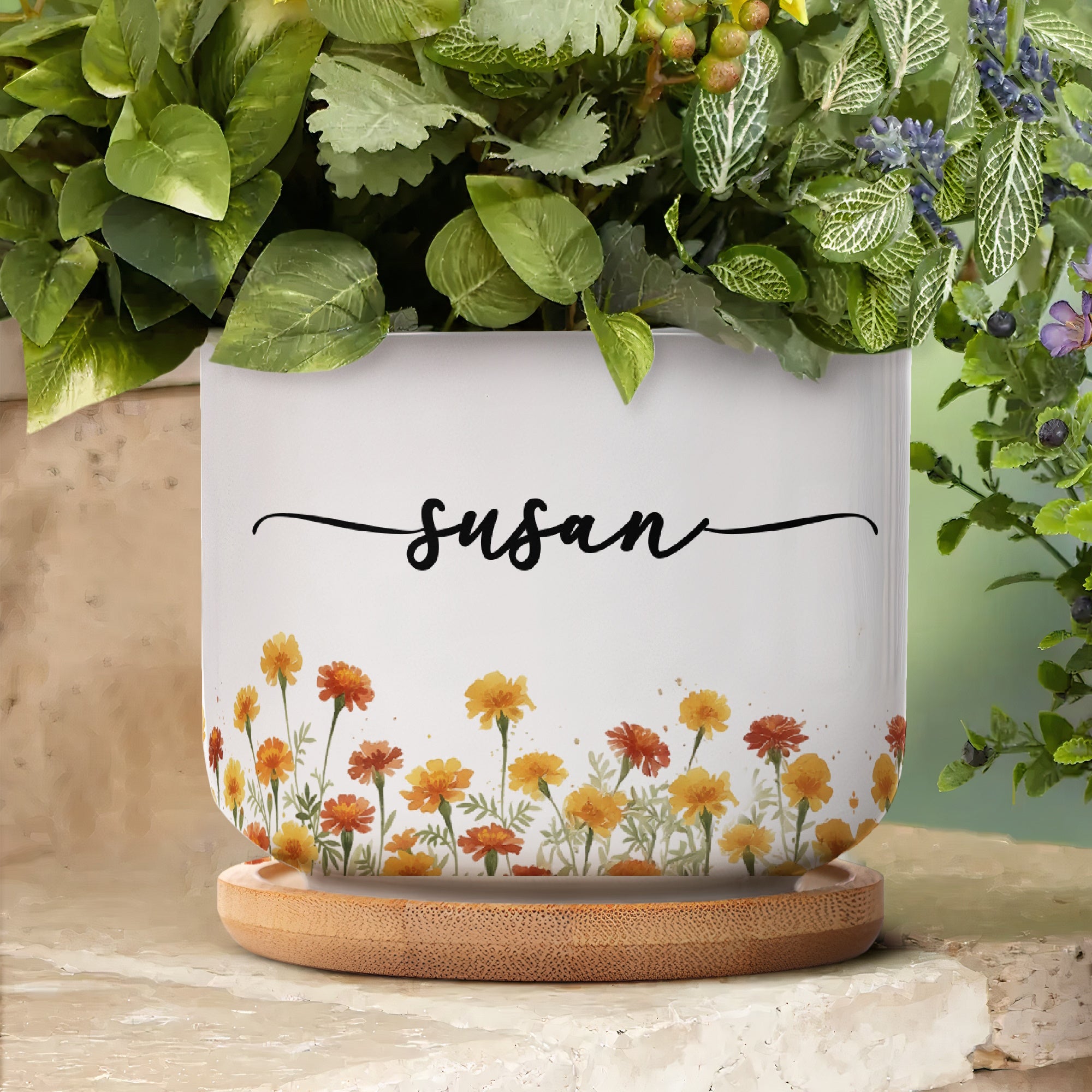 Custom-Name-&-Birth-Flower-Birthday-Gift-For-Her,-Sisters,-Daughter,-Friends,-Coworkers-Personalized-Plant-Pot-5