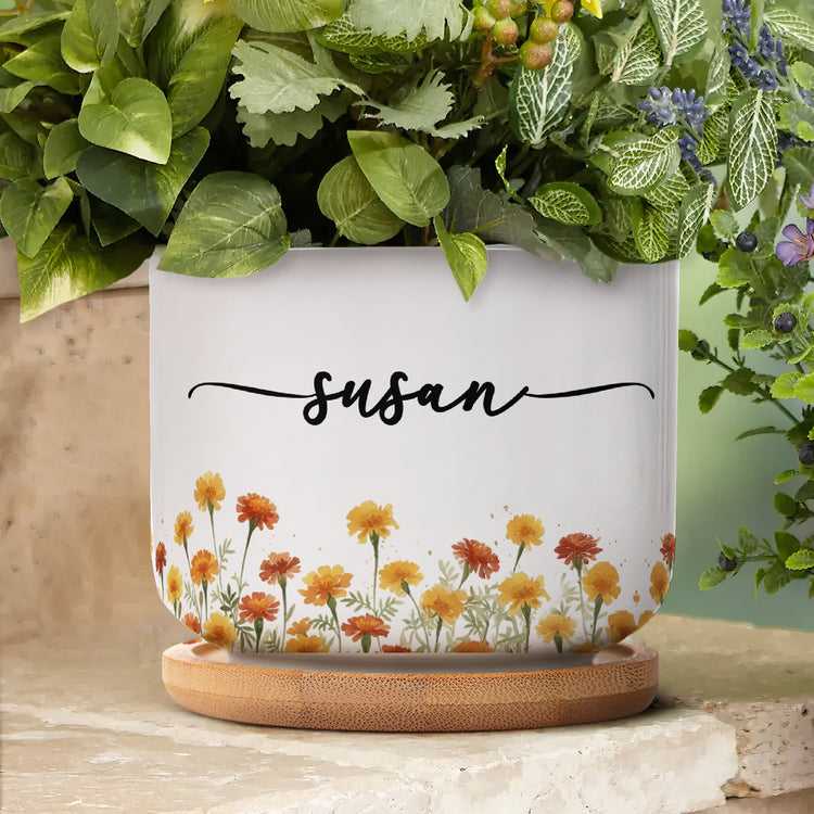 Custom-Name-&-Birth-Flower-Birthday-Gift-For-Her,-Sisters,-Daughter,-Friends,-Coworkers-Personalized-Plant-Pot-5