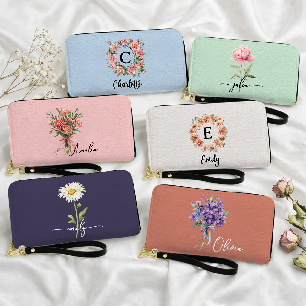 Custom Name & Birth Flower Birthday Gift For Her, Sisters, Daughter ...