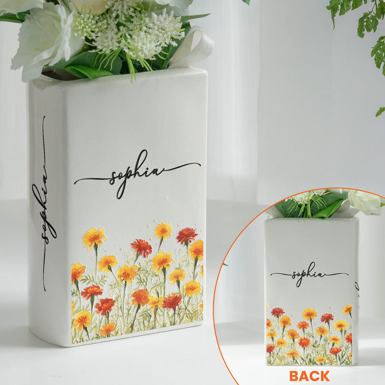 Custom-Name-&-Birth-Flower-Birthday-Gift-For-Her,-Sisters,-Daughter,-Friends-Personalized-Vase-3