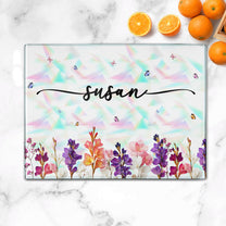 Custom-Name-&-Birth-Flower-Faux-Pressed-Flower-Personalized-Cutting-Board-2
