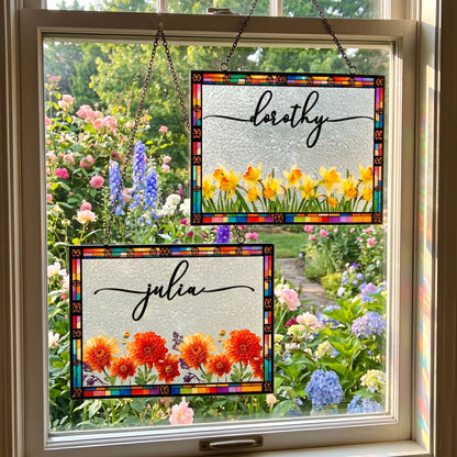 Custom-Name-Birth-Flower-Faux-Pressed-Flower-Personalized-Window-Hanging-Suncatcher-1