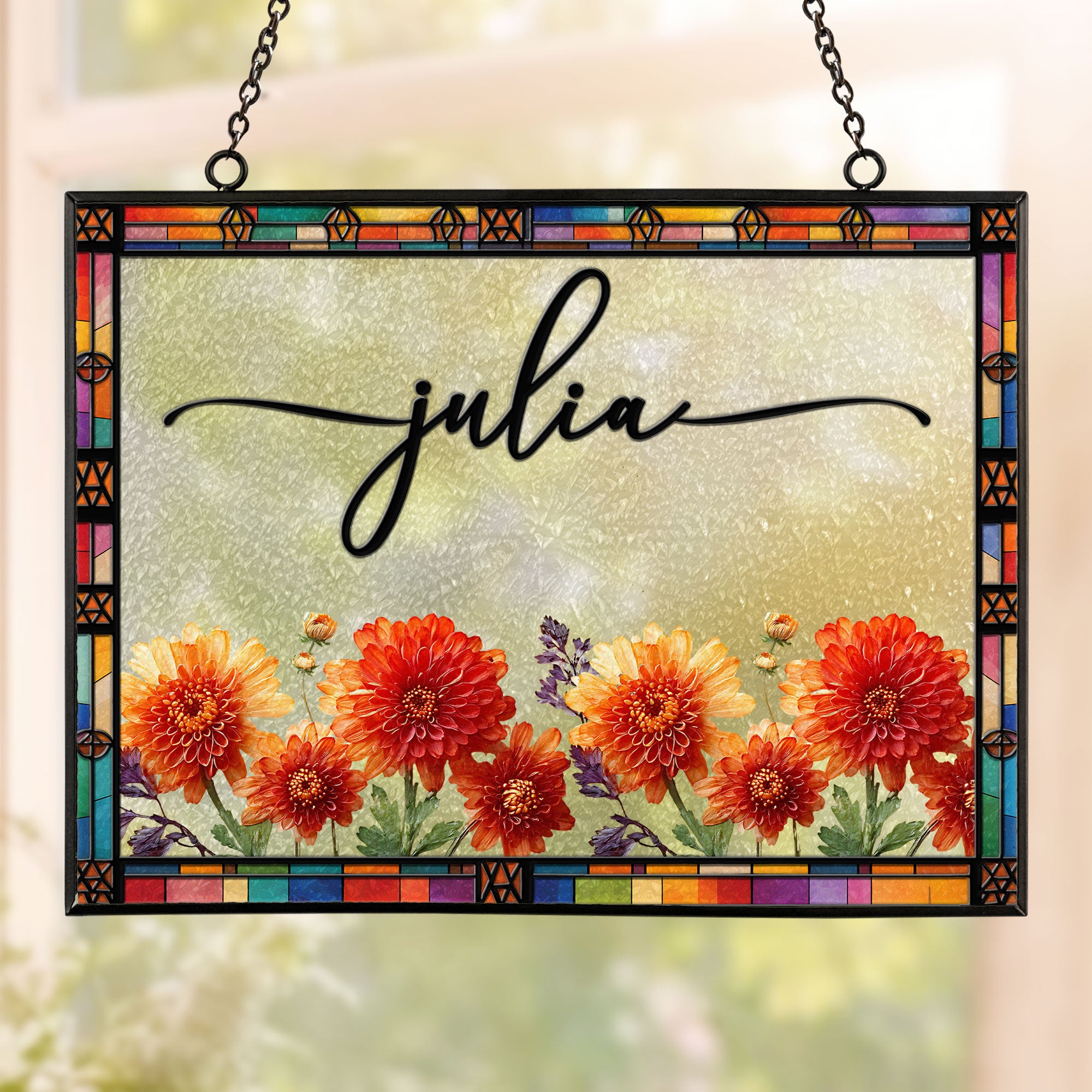 Custom-Name-Birth-Flower-Faux-Pressed-Flower-Personalized-Window-Hanging-Suncatcher-2