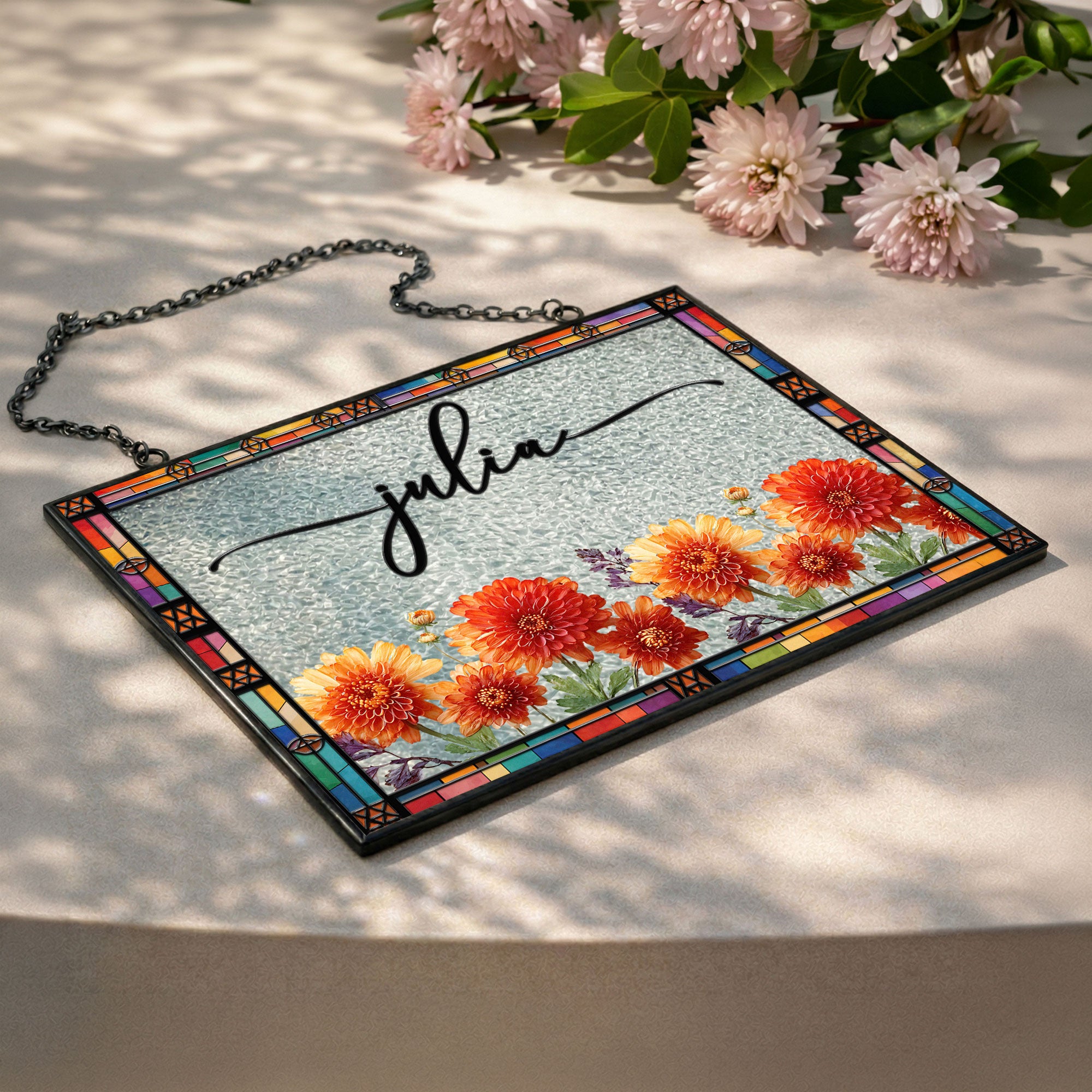 Custom-Name-Birth-Flower-Faux-Pressed-Flower-Personalized-Window-Hanging-Suncatcher-4