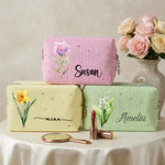 Custom-Name-&-Birth-Flower-For-Coworkers,-Teachers,-Friends,-Boss-Personalized-Makeup-Bag-1