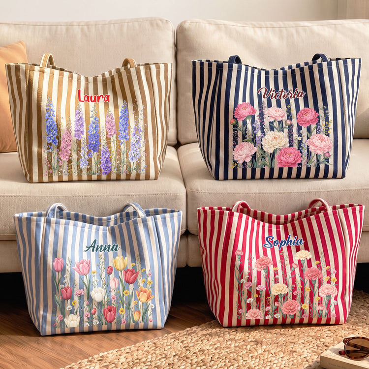 Custom-Name-&-Birth-Flower-For-Her-Coworkers,-Boss,-Teachers,-Friends-Personalized-Tote-Bag-2