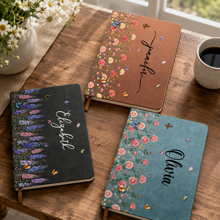 Custom-Name-&-Birth-Flower-For-Her,-Coworkers,-Daughter,-Friends-Personalized-Journal-1