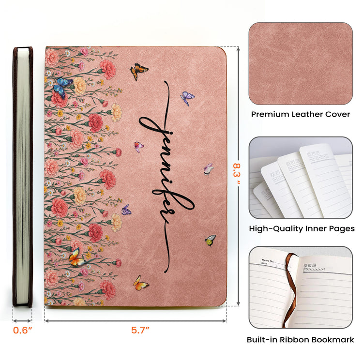 Custom-Name-&-Birth-Flower-For-Her,-Coworkers,-Daughter,-Friends-Personalized-Journal-6