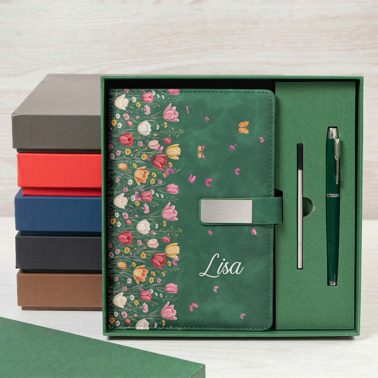 Custom-Name-&-Birth-Flower-For-Her,-Coworkers,-Daughter,-Friends-Personalized-Notebook-Set-8