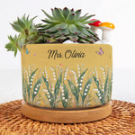 Custom-Name-&-Birth-Flower-For-Her,-Coworkers,-Daughter,-Friends-Personalized-Plant-Pot-3