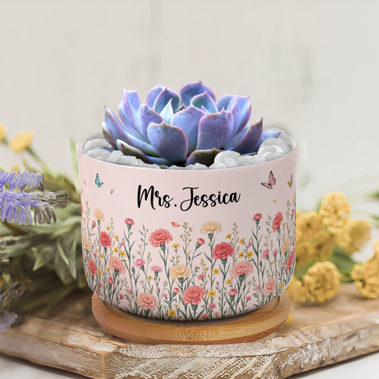 Custom-Name-&-Birth-Flower-For-Her,-Coworkers,-Daughter,-Friends-Personalized-Plant-Pot-4