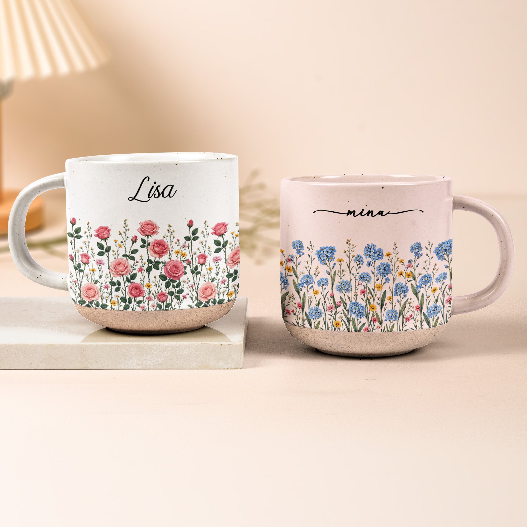 Custom-Name-&-Birth-Flower-For-Her,-Coworkers,-Daughter,-Friends-Pottery-Cup-Personalized-Mug-2