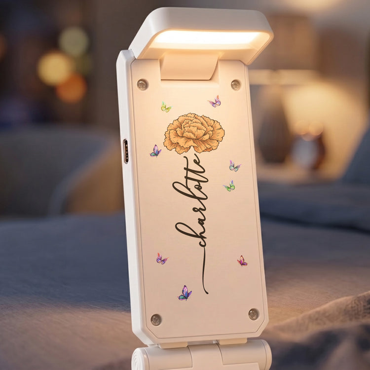 Custom-Name-&-Birth-Flower-For-Her,-Friends,-Book-Lovers,-Book-Clubs,-Daughter,-Friends-Personalized-Reading-Lamp-4