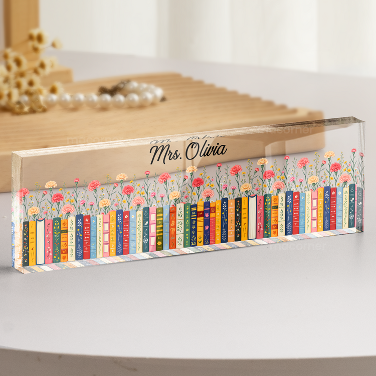 Custom-Name-&-Birth-Flower-For-Her,-Teacher,-Coworkers,Boss-Personalized-Name-Plate-6