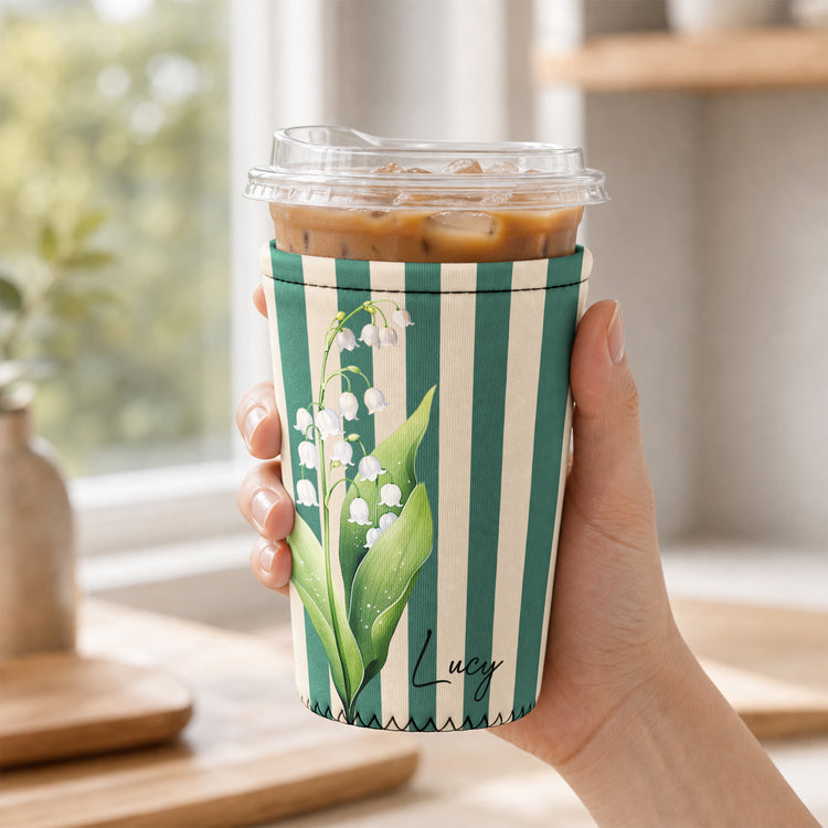 Custom-Name-&-Birth-Flower-Gift-For-Her-Friends-Coworkers-Personalized-Iced-Coffee-Sleeve-5