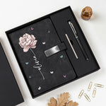 Custom-Name-Birth-Flower-Gift-For-Her,-Friends,-Coworkers-Personalized-Notebook-Set-1