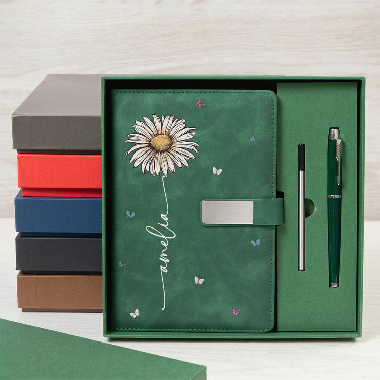 Custom-Name-Birth-Flower-Gift-For-Her,-Friends,-Coworkers-Personalized-Notebook-Set-8