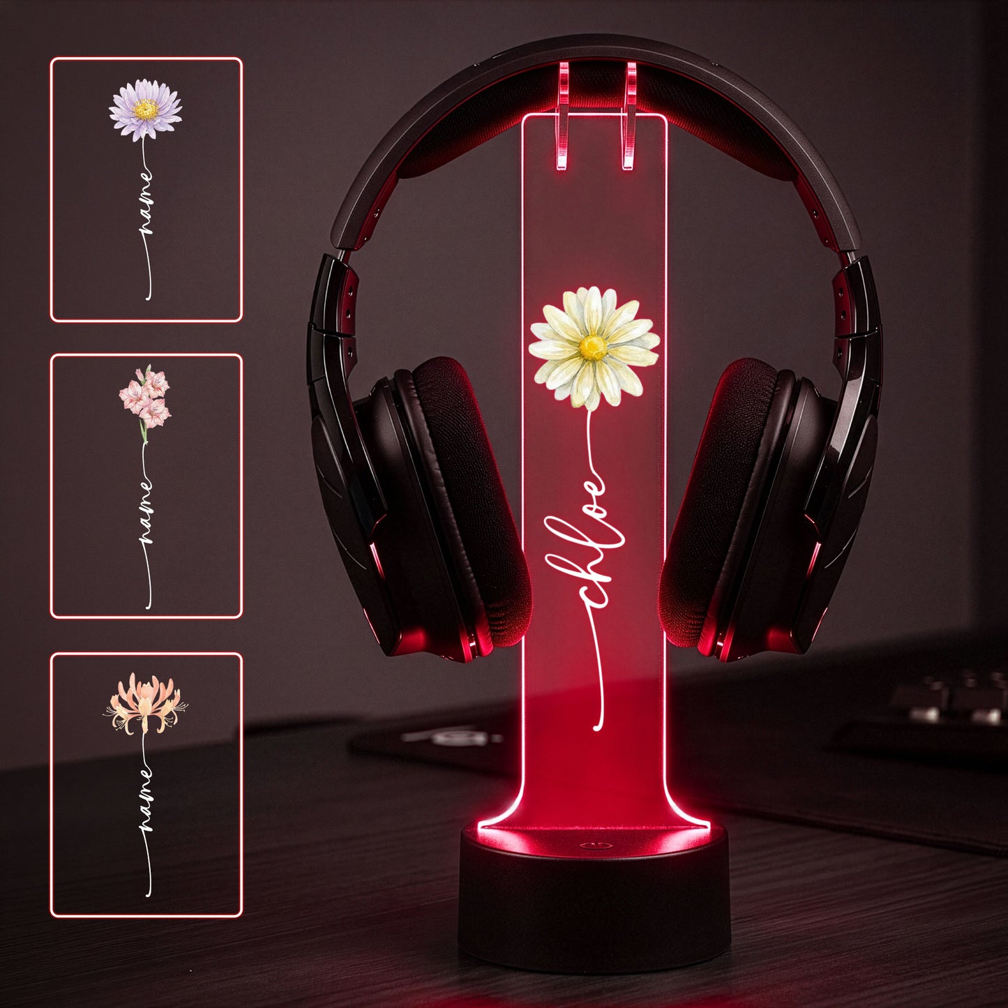 Custom-Name-&-Birth-Flower-Gift-For-Her-Version-1-Personalized-Headphone-Stand-1