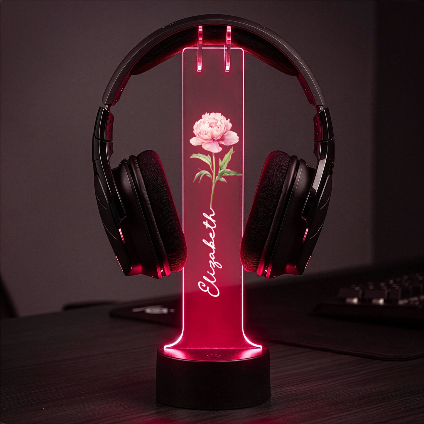 Custom-Name-&-Birth-Flower-Gift-For-Her-Version-2-Personalized-Headphone-Stand-2