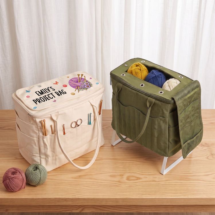 Custom-Name-&-Birth-Flower-Gift-For-Knitting-Lovers,-Crochet-Lovers,-Mom,-Grandma--Personalized-Knitting-Bag-2