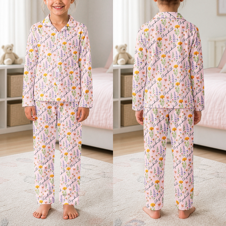 Custom-Name-&-Birth-Flower-Gifts-For-Her-Friends-Sisters-Daughters-Kids-Grandkids-Personalized-Pajamas-3