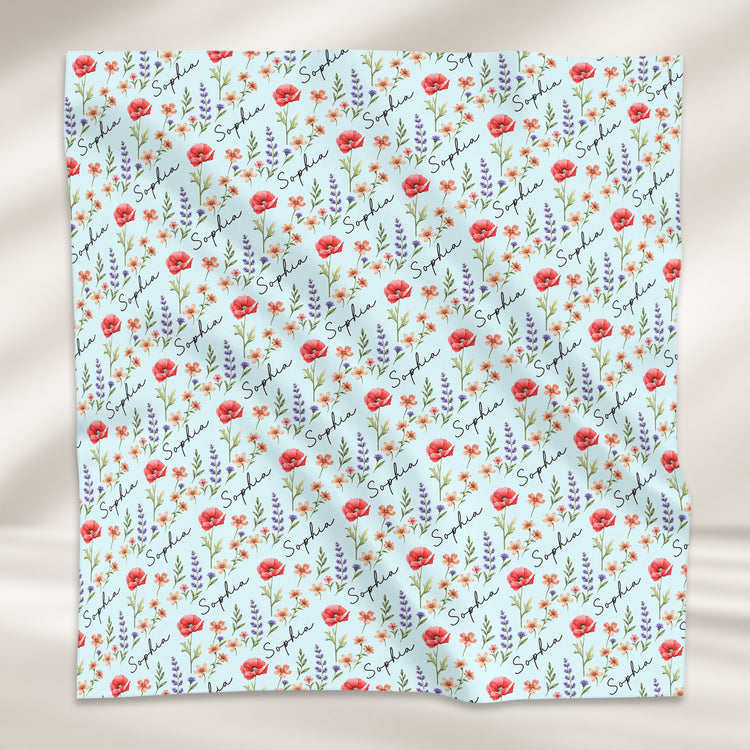 Custom-Name-&-Birth-Flower-Gifts-For-Her-Sister-BFF-Personalized-Satin-Scarf-3