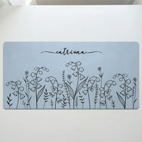Custom-Name-Birth-Flower-Line-Art-Gift-For-Her-Friends-Sisters-Coworkers-Personalized-Desk-Mat-3