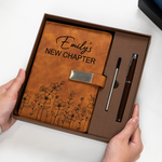 Custom-Name-&-Birth-Flower-New-Chapter-Retirement-Christmas-Birthday-Gifts-For-Her-Coworker-Personalized-Notebook-Set3