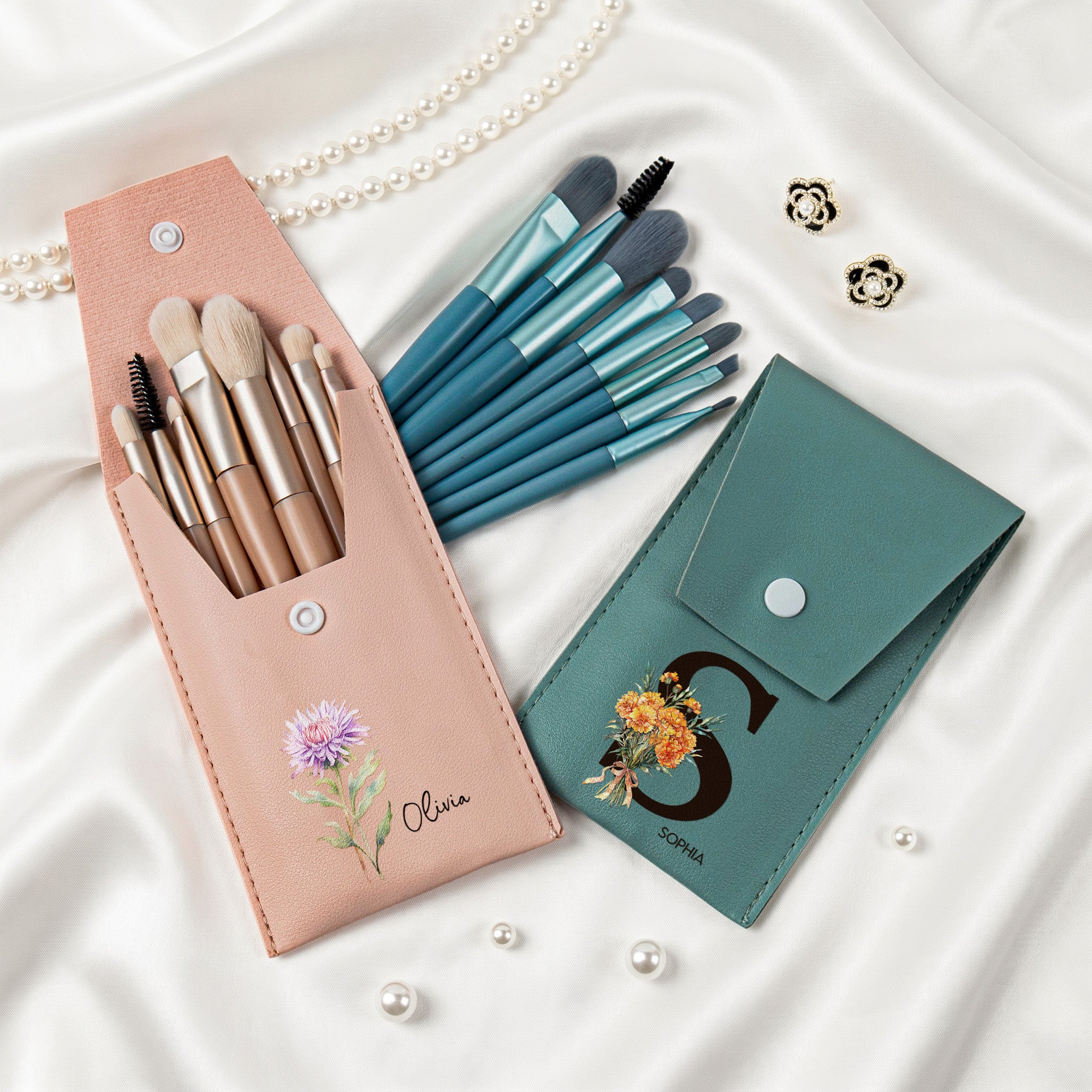 Custom-Name-&-Birth-Flower-Personalized-Makeup-Brush-Bag-1