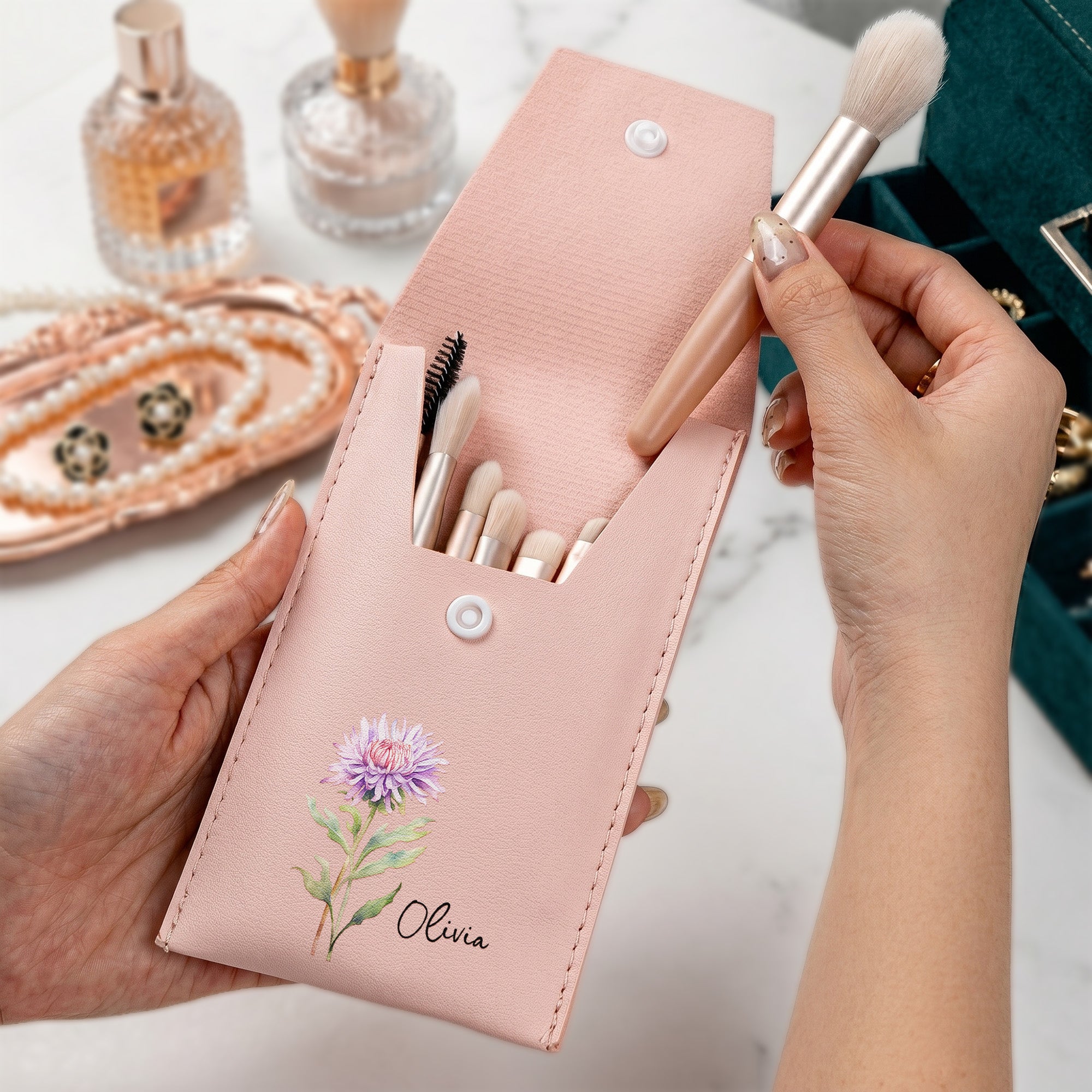 Custom-Name-&-Birth-Flower-Personalized-Makeup-Brush-Bag-3