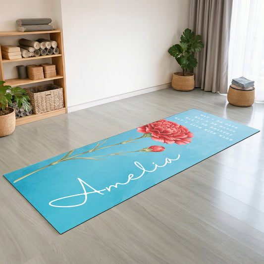 Custom-Name,-Birth-Flower-Personalized-Yoga-Mat-1