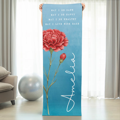 Custom-Name,-Birth-Flower-Personalized-Yoga-Mat-2