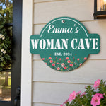 Custom-Name,-Birth-Flower-She-Shed,-Woman-Cave-Personalized-Metal-Sign-2