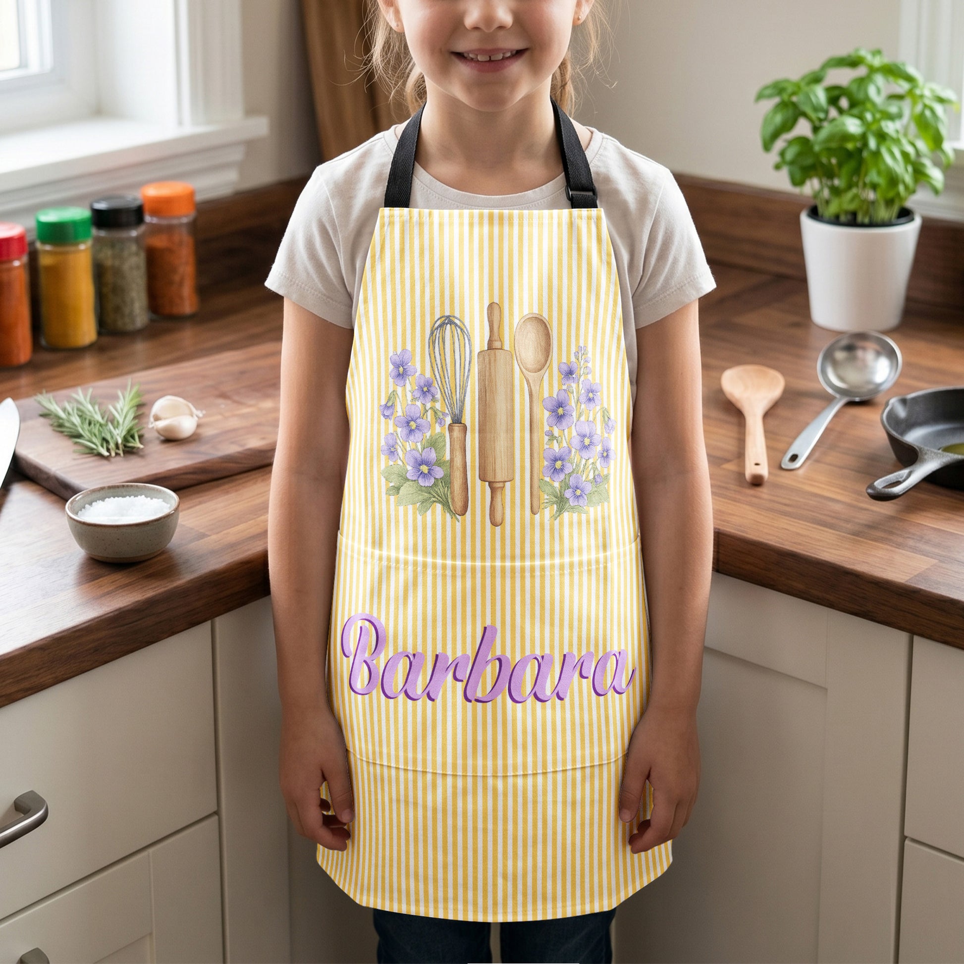 Custom-Name-&-Birth-Flower-Striped-Pattern-Personalized-Apron-6