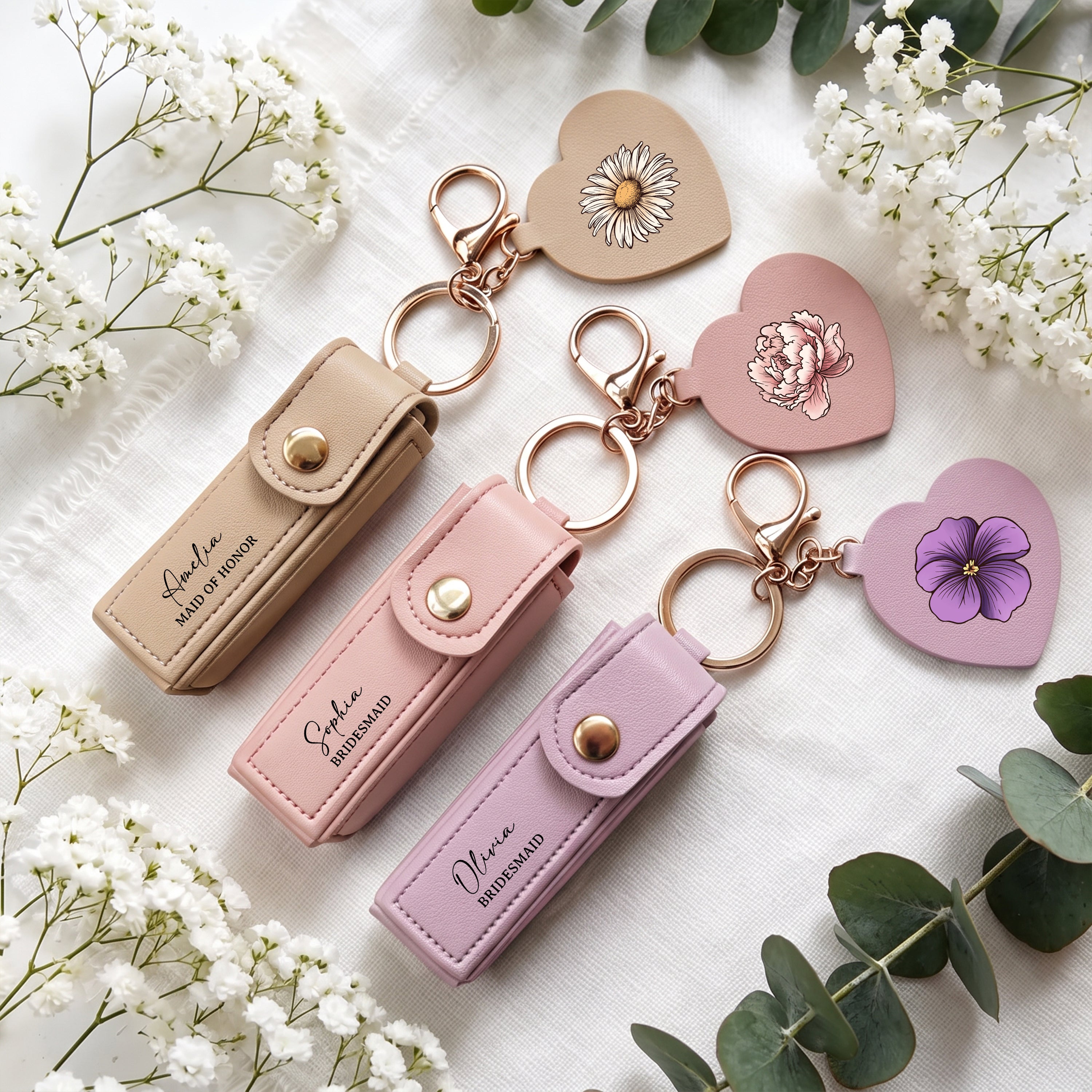 Custom-Name-&-Birth-Flower-Ver-2-Wedding-Gifts-For-Bridesmaid-Lipstick-Case-With-Mirror-Personalized-Keychain1