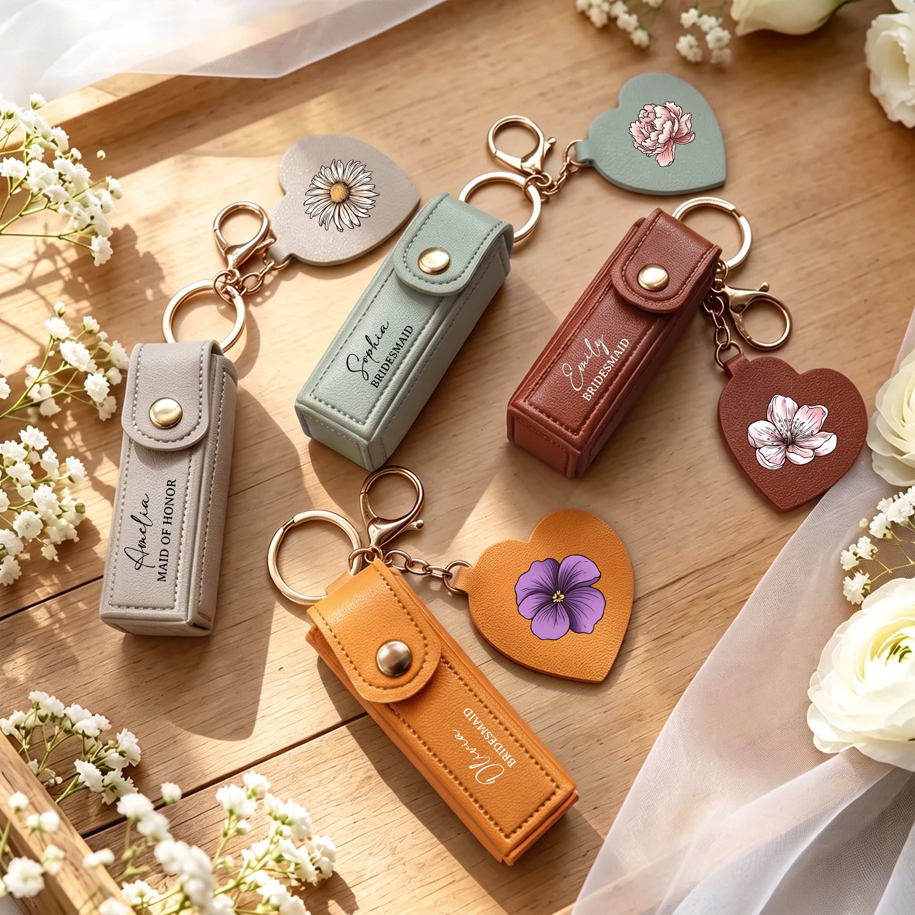 Custom-Name-&-Birth-Flower-Ver-2-Wedding-Gifts-For-Bridesmaid-Lipstick-Case-With-Mirror-Personalized-Keychain2