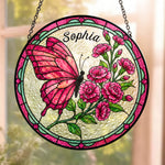 Custom-Name-&-Birth-Flowers-Butterfly-Art-Personalized-Window-Hanging-Suncatcher-2