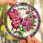 Custom-Name-&-Birth-Flowers-Butterfly-Art-Personalized-Window-Hanging-Suncatcher-3