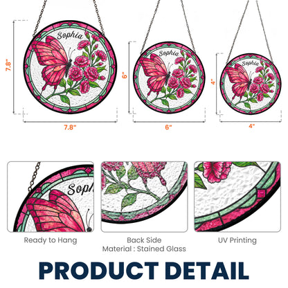 Custom-Name-&-Birth-Flowers-Butterfly-Art-Personalized-Window-Hanging-Suncatcher-6